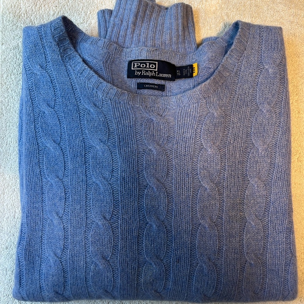 Polo by Ralph Lauren Light Blue Turtleneck Sweater